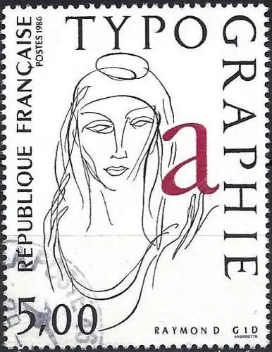 Frankreich 1986 - Mi 2537 - YT 2407 - Zeichnung von Raymond Gid