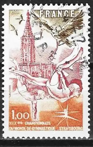 Frankreich 1978 – Mi 2124 - YT 2019 - Vogel : Schwarzstorch