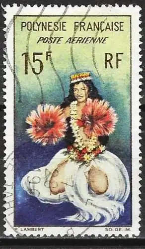 Französisch-Polynesien 1964 - Mi 35 - YT Pa 7 - Bailarina Tahitiana  ( Flugpost )
