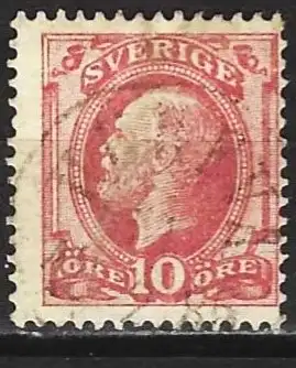 Schweden 1885 - Mi 28 - YT 28a - König Oscar II ( a = Karminrot )