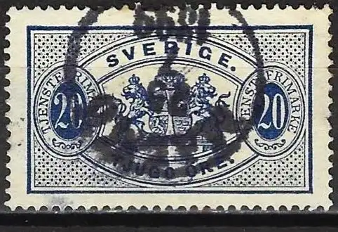 Schweden 1891 - Mi D 15 - YT S 17 - Diensmarke