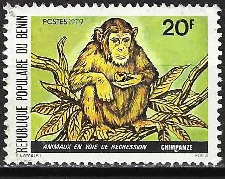 Benin 1979 - Mi 193 - YT 452 - Affe : Schimpanse