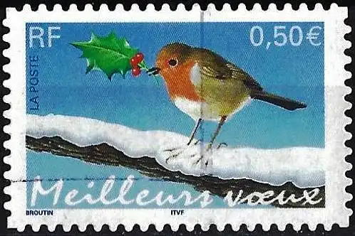 Frankreich 2003 - Mi 3765 - YT AD 37 - Vogel : Rotkehlchen
