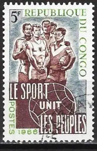 Kongo (Braz) 1966 - Mi 99 - YT 193 - Sport verbindet die Menschen