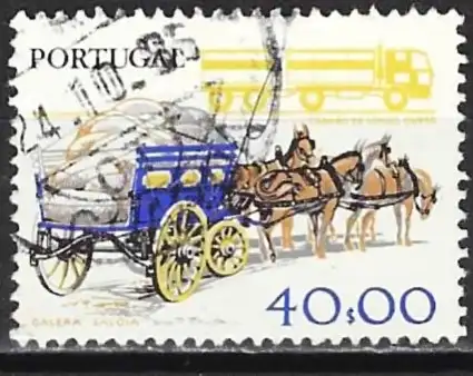 Portugal 1979 - Mi 1431 - YT 1411 - Entwicklung des Verkehrs : Bauernwagen und Lastkraftwagen