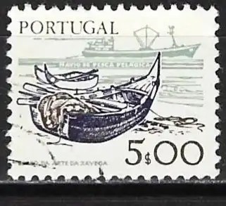 Portugal 1978 - Mi 1389 - YT 1369 - Fischerboot und Frachter