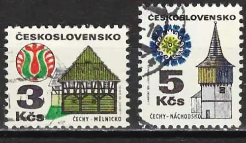 Tschechoslowakei 1972 - Mi 2080/81 - YT 1920/21 - Volkstümliche Architektur