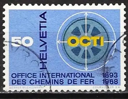 Schweiz 1967 - Mi 861 - YT 794 - Internationales Büro für Eisenbahnen