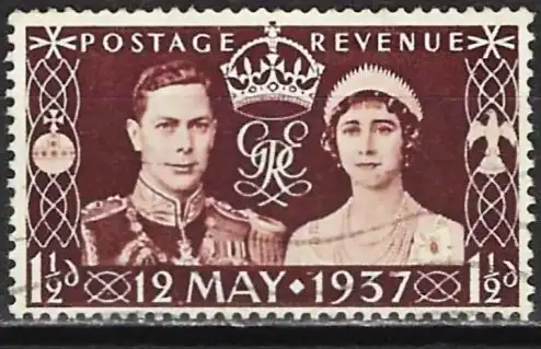 Großbritannien 1937 - Mi 197 - YT 223 - König Georg VI und Königin Elizabeth