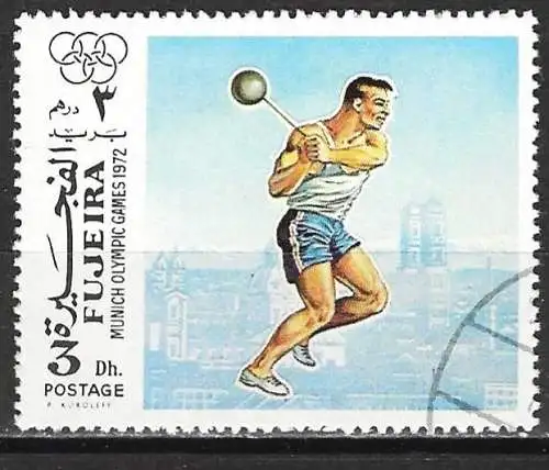 Fudschaira 1972 - Mi 1104 - YT xxx - Olympische Spiele in Munich : Hammerwurf