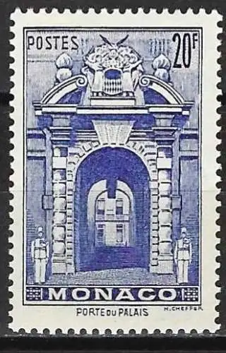 Monaco 1939 - Mi 186 - YT 183 - Schlosstor - MH*