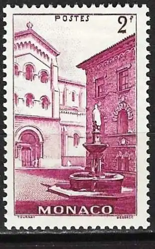 Monaco 1939 - Mi 180 - YT 178 - Brunnen auf der Place Saint Nicolas - MH*