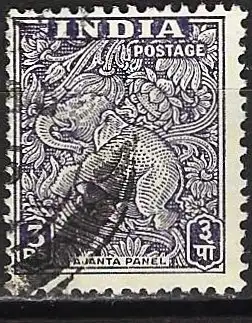 Indien 1949 - Mi 191 - YT 7 - Fauna : Elefant