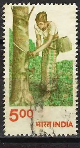 Indien 1980 - Mi 848D - YT 631 - Kautschukernte ( Gezackt 14¼ x 14¾ )