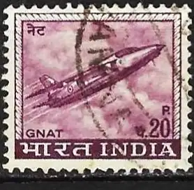 Indien 1967 - Mi 436X - YT 226 - Flugzeyug Folland Gnat