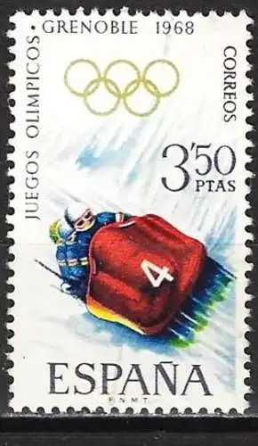 Spanien 1968 - Mi 1736 - YT 1505 - Olympische Spiele in Grenoble : Bobsleigh - MNG