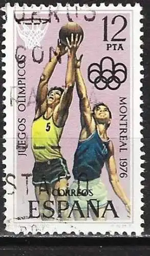 Spanien 1976 - Mi 1737 - YT 1989 - Olympische Spiele in Montreal : Basketball