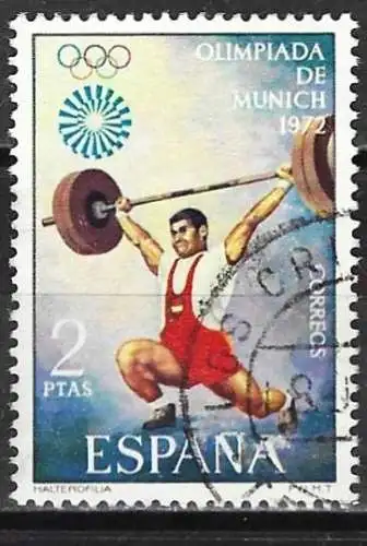 Spanien 1972 - Mi 1994 - YT 1753 - Olympische Spiele in Munick : Gewichtheben