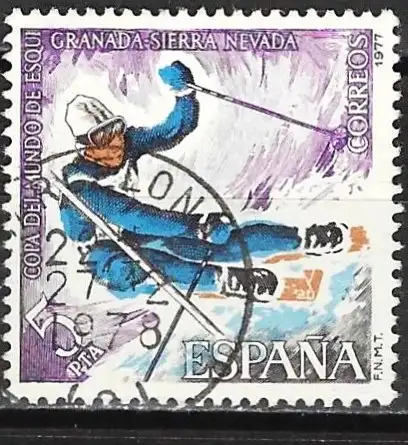 Spanien 1977 - Mi 2294 - YT 2047 - Ski-Weltmeisterschaften, Granada