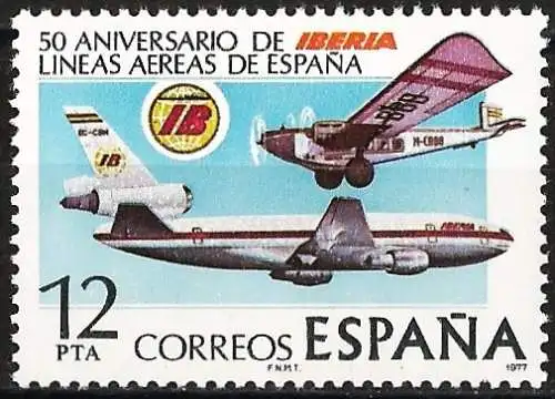 Spanien 1977 - Mi 2340 - YT 2093 - Flugzeuge - MNH**