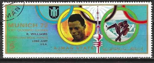 Adschman 1972 - Mi 1597 - Olympische Spiele in München: Olympiasieger im Weitsprung : Randy Williams 