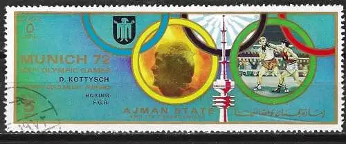 Adschman 1972 - Mi 1579 - Olympische Spiele in München : Olympiasieger im Boxen : Dieter Kottysch