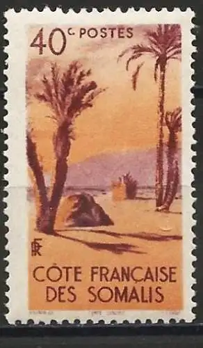 Französisch-Somali-Küste 1947- Mi 287 - YT 266 - Danakil-Zelt - MNH**