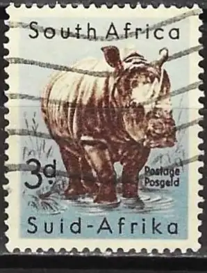 Südafrika 1954 - Mi 243 - YT 205 - Fauna : Nashörner