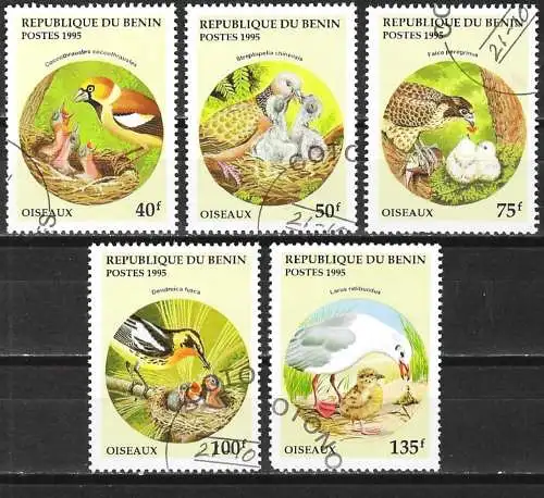 Benin 1995 - Mi 685/89 - YT 708AN/AS - Vögel