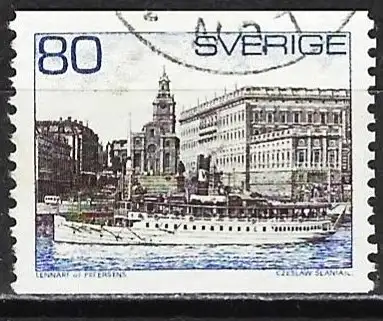 Schweden 1971 - Mi 700 y - YT 681 - Dampfer Storskar und Königspalast, Stockholm