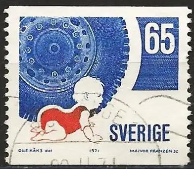 Schweden 1971 - MI 722 A - YT 701 - Die Verkehrssicherheit