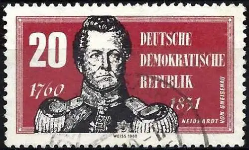 Deutschland DDR 1960 - Mi 793 - YT 508 - Neidhardt von Gneisenau