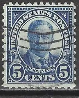 USA  1927 - Mi 267 F - YT 232 B - Theodore Roosewelt ( Gezackt 11 x 10½ )
