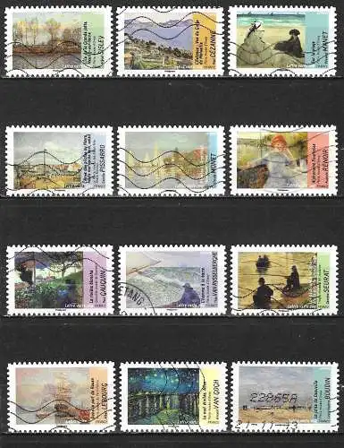 Frankreich 2013 – Mi 5562 bis 5573 - YT Ad 825 bis 836 - Gemälde