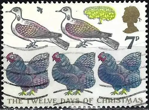 Großbritannien 1977 - Mi 750 - YT 840 - Vogel : Hühner und Turteltauben