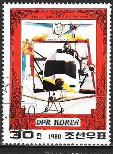 Nordkorea  1980 - Mi 1999 - YT 1593G - Anthony Fokker, Pionier der Luftfahrt