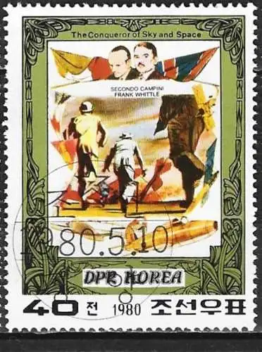 Nordkorea  1980 - Mi 2000 - YT 1593H - Campini y Sir Frank Whittle, Pionier der Luftfahrt