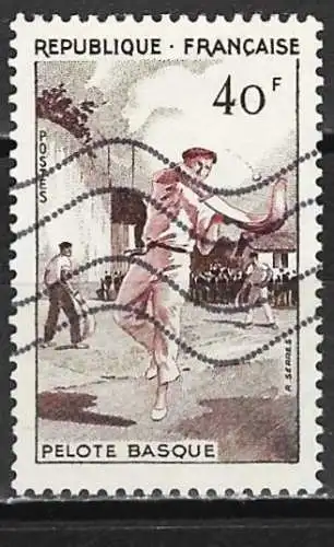 Frankreich 1956 - Mi 1101 - YT 1073 - Sport : Baskisches Pelota
