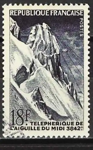 Frankreich 1956 - Mi 1107 - YT 1079 - Chamonix : Seilbahn zur Aiguille du Midi