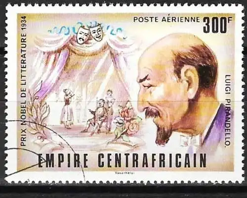 Zentralafrikanisch 1977 - Mi 462 - YT Pa 158 - Luigi Pirandello - Nobelpreis