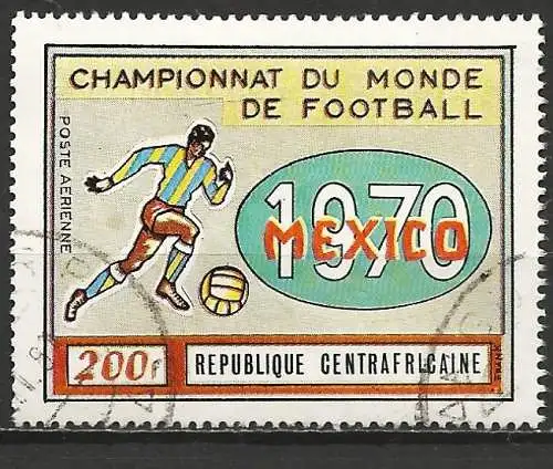 Zentralafrikanisch 1970 - Mi 221 - YT Pa 88 - Fußball-Weltmeisterschaft in Mexiko ( Flugpost )