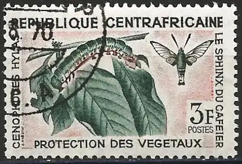 Zentralafrikanisch Rep. 1965 - Mi 89 - YT 56 - Insekt : Sphinx