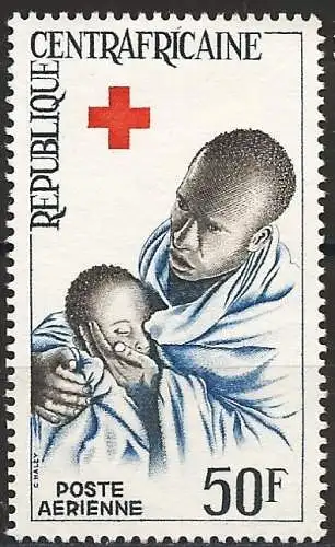 Zentralafrikanisch Rep. 1965 - Mi 96 - YT Pa 36 - Rotes Kreuz - MNG ( Flugpost )