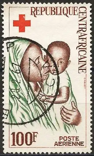 Zentralafrikanisch Rep. 1965 - Mi 97 - YT Pa 37 - Rotes Kreuz ( Flugpost )