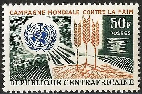 Zentralafrikanisch Rep. 1965 - Mi 93 - YT 60 - Kampf gegen den Hunger