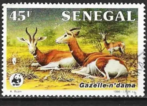 Senegal 1986 - Mi 876 - YT 662 - WWF - Wildtiere : Antilope