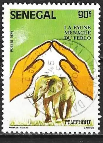 Senegal 1987 - Mi 912 - YT 697 - Fauna : Elefant