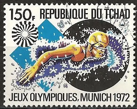 Tschad  1972 - Mi 552 - YT 257 - Olympische Spiele in München : Schwimmen