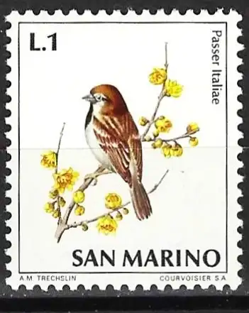 San Marino 1972 - Mi 1003 - YT 810 - Vogel : Spatz - MNH**