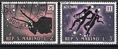 San Marino 1970 - Mi 943 und 944 - YT 751 und 752 - Sternzeichen